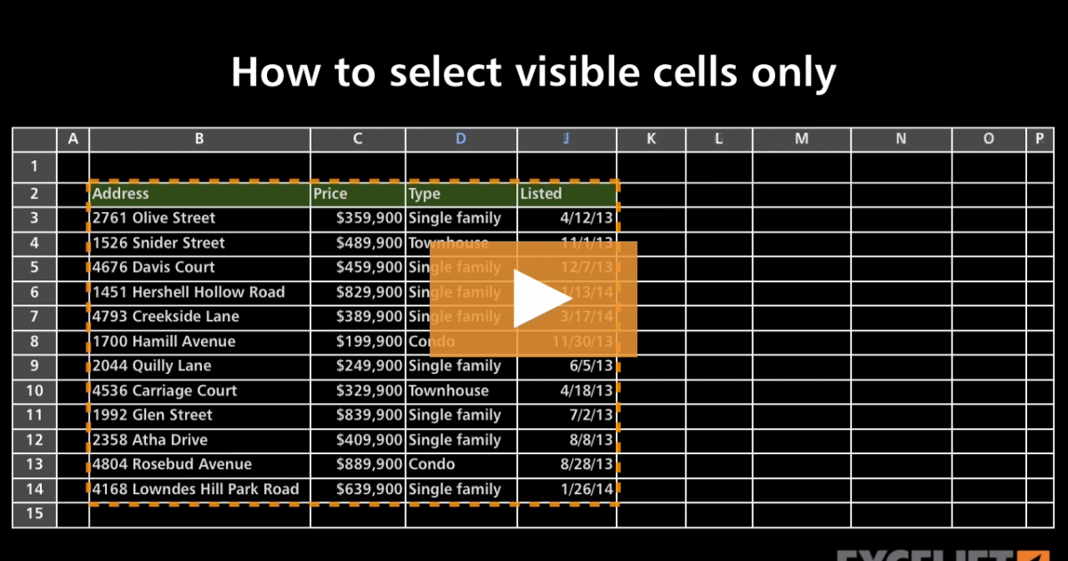 Count Only Unhidden Cells Excel